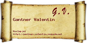 Gantner Valentin névjegykártya